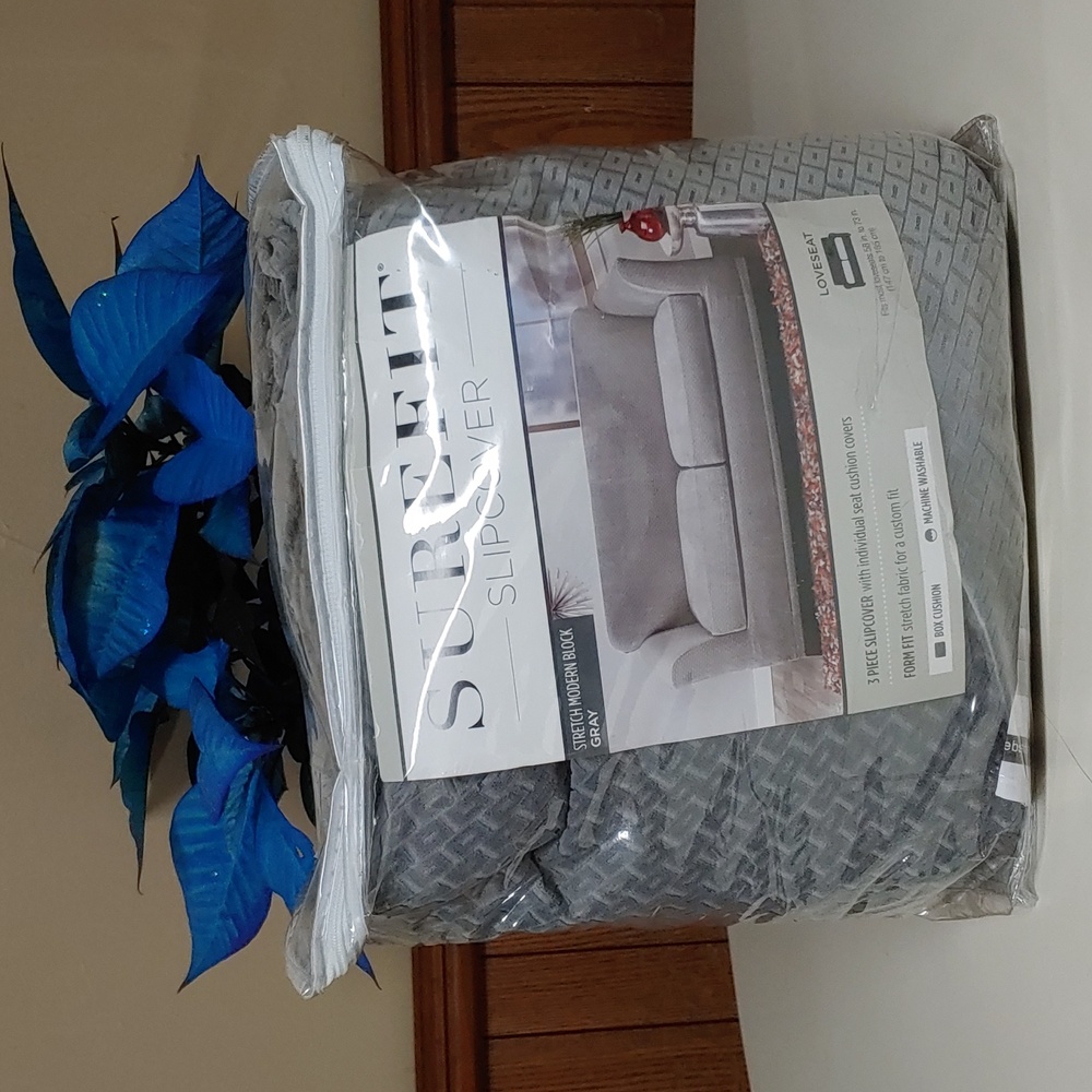Surefit Gray Loveseat Slipcover